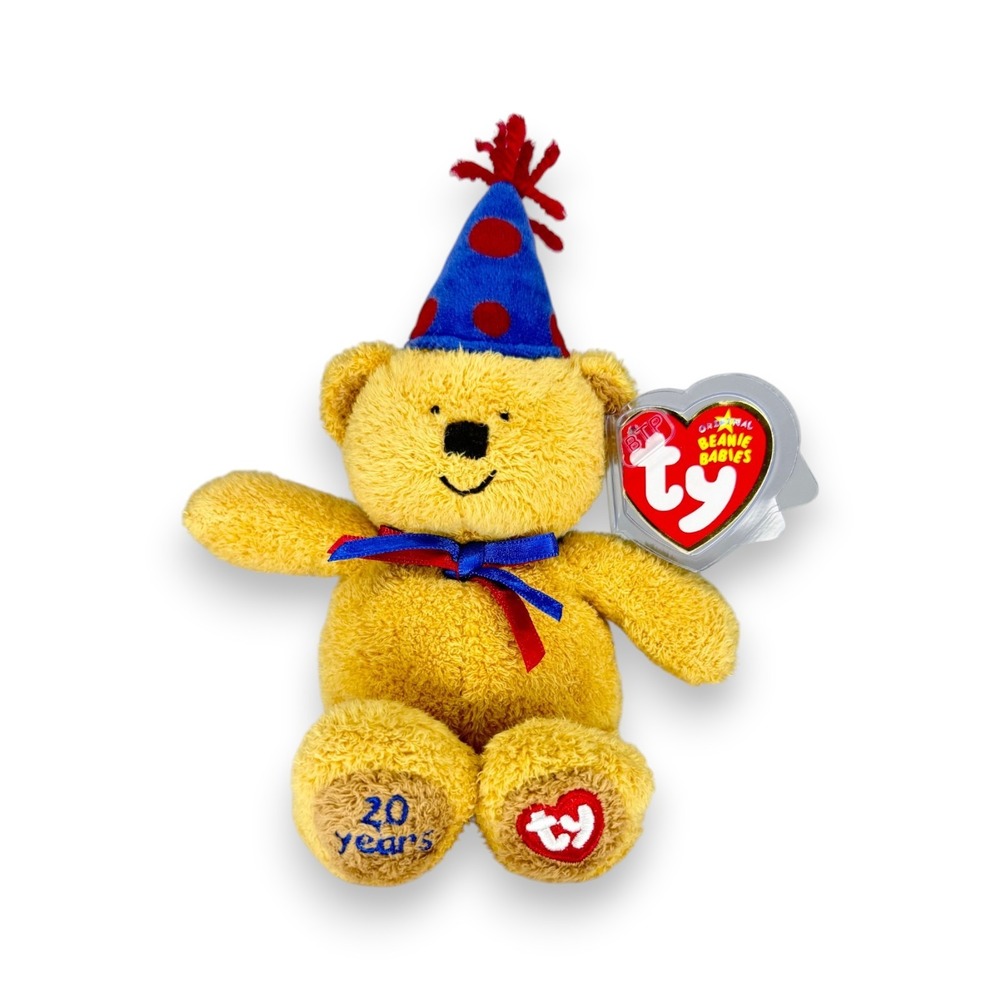 Laughter the Bear | 20 Years of Ty Celebration | Mint Heart Tag TY Beanie Baby